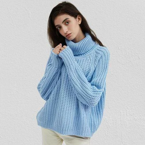 Kinky Cloth Top & Tees Turtleneck Chunky Oversized Sweater 1 Kinky Cloth Top & Tees Turtleneck Chunky Oversized Sweater