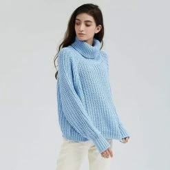 Kinky Cloth Top & Tees Turtleneck Chunky Oversized Sweater 11 Kinky Cloth Top & Tees Turtleneck Chunky Oversized Sweater