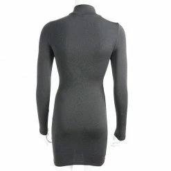 Kinky Cloth Turtleneck Skinny Mini Dress