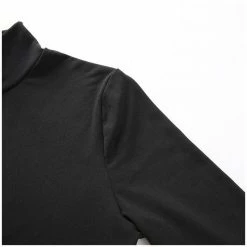 Kinky Cloth Turtleneck Skinny Mini Dress