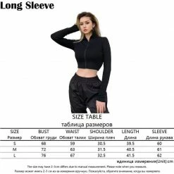 Kinky Cloth Turtleneck Zipper Long Sleeve Crop Top