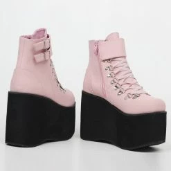 Kinky Cloth Ultra-High Heel Ankle Boots