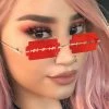 Kinky Cloth Ultralight Blade Shape Sunglasses Punk