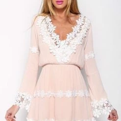 Kinky Cloth V-neck Lace Ruffle Dress Cosplay