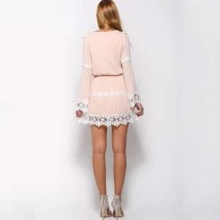 Kinky Cloth V-neck Lace Ruffle Dress Cosplay