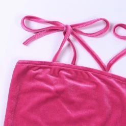 Kinky Cloth Velvet Crop Top Skirt Set Raves & Festivals