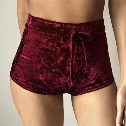 Kinky Cloth Velvet Drawstring Shorts DDLG - Daddy / Little