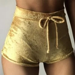 Kinky Cloth Velvet Drawstring Shorts DDLG - Daddy / Little