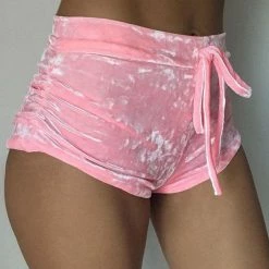 Kinky Cloth Velvet Drawstring Shorts DDLG - Daddy / Little