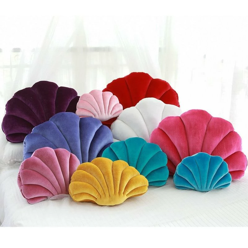 Kinky Cloth Velvet Seashell Pillow 2 Kinky Cloth Velvet Seashell Pillow