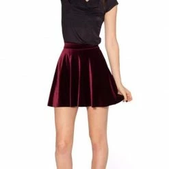Kinky Cloth Velvet Skater Skirt