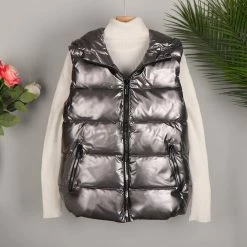 Kinky Cloth Padded Hooded Vest Jacket Jackets & Outerwear