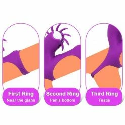 Kinky Cloth Vibrating Cock Ring Rotation