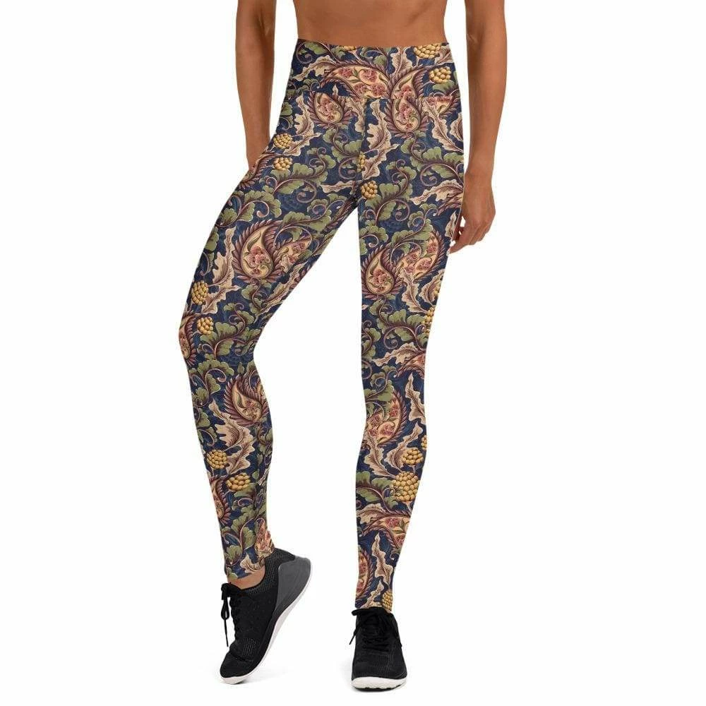 Kinky Cloth Goth Victorian Floral Yoga Leggings 6 Kinky Cloth Goth Victorian Floral Yoga Leggings