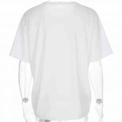 Kinky Cloth Vintage Car Print White Loose T-shirt