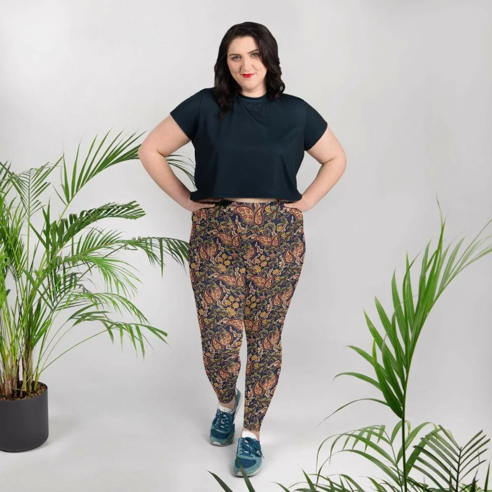 Kinky Cloth Vintage Floral Plus Size Leggings Goth