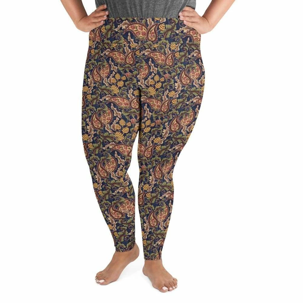 Kinky Cloth Vintage Floral Plus Size Leggings Goth