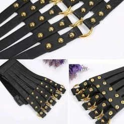Kinky Cloth Under $20 Vintage Metal Ring 5 Straps Belt