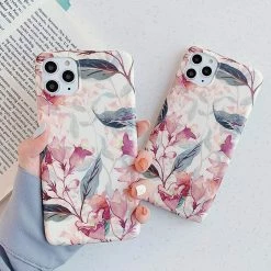 Kinky Cloth Phone Cases Vintage Pressed Flower Matte IPhone Case