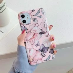 Kinky Cloth Phone Cases Vintage Pressed Flower Matte IPhone Case