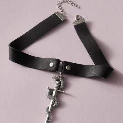 Kinky Cloth Vintage Snake Dagger Pendant Choker