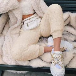 Kinky Cloth Warm Furry Jogger Pants DDLG - Daddy / Little