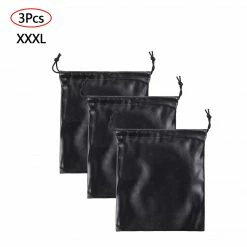 Kinky Cloth PU Leather Drawstring Storage Bag 3 Pcs Plus Size