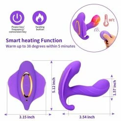 Kinky Cloth Wearable Dildo Vibrator Combo With Remote Control