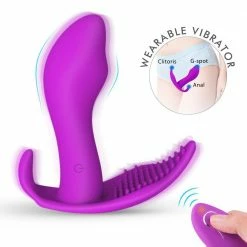 Kinky Cloth Wearable Dildo Vibrator Combo With Remote Control