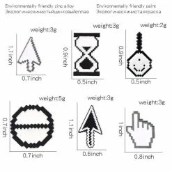 Kinky Cloth Web 1.0 Pixel Enamel Pins