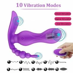 Kinky Cloth WGL Dildo Vibrator Clitoris Combo W/ Remote Control Clit Vibrators