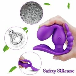 Kinky Cloth WGL Dildo Vibrator Clitoris Combo W/ Remote Control Clit Vibrators