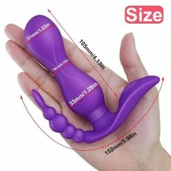Kinky Cloth WGL Dildo Vibrator Clitoris Combo W/ Remote Control Clit Vibrators