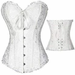 Kinky Cloth White Gothic Plus Size Corset