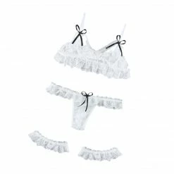 Kinky Cloth White Lace Lingerie Underwear Set Lingerie & Panties 10 Kinky Cloth White Lace Lingerie Underwear Set Lingerie & Panties