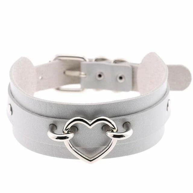 Kinky Cloth Wide Band Heart Collar Collars & Chokers 14 Kinky Cloth Wide Band Heart Collar Collars & Chokers