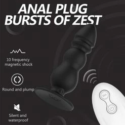 Kinky Cloth Wireless Remote Anal Plug Vibrator Vibrators
