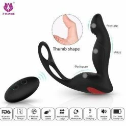 Kinky Cloth Anal Toys LVGX Prostate Massager With Penis Ring And Wireless Remote Control