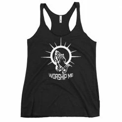Kinky Cloth Worship Me Hands White Tank Top BDSM