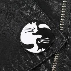 Kinky Cloth Kawaii Yin Yang Kitty Cat Enamel Pin