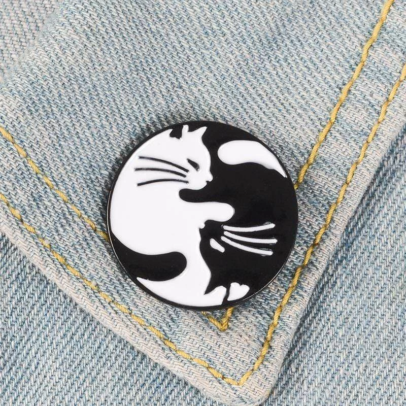 Kinky Cloth Kawaii Yin Yang Kitty Cat Enamel Pin 2 Kinky Cloth Kawaii Yin Yang Kitty Cat Enamel Pin