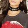 Kinky Cloth Zipper Choker