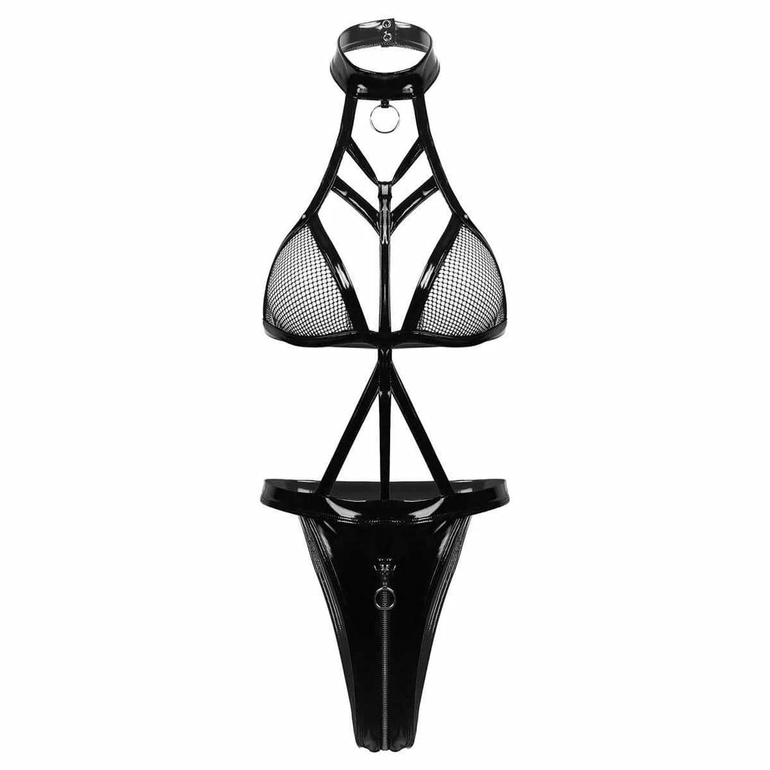 Kinky Cloth Zipper Crotch See Through Teddies 5 Kinky Cloth Zipper Crotch See Through Teddies