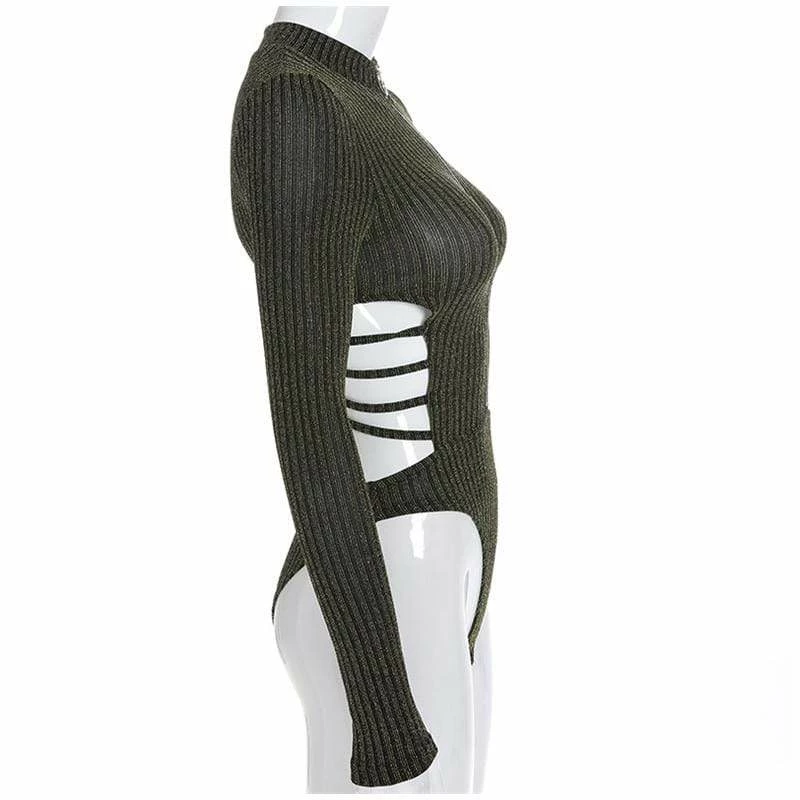 Kinky Cloth Zipper Glitter Bodysuit Raves & Festivals 9 Kinky Cloth Zipper Glitter Bodysuit Raves & Festivals