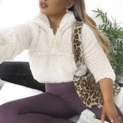 Kinky Cloth Zipper Pocket Patchwork Crop Jacket Jackets & Outerwear