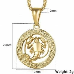 Kinky Cloth Zodiac Sign Gold Pendant Necklace Astrology 32 Kinky Cloth Zodiac Sign Gold Pendant Necklace Astrology