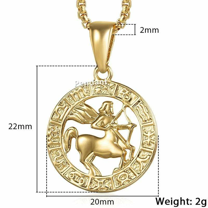 Kinky Cloth Zodiac Sign Gold Pendant Necklace Astrology 15 Kinky Cloth Zodiac Sign Gold Pendant Necklace Astrology