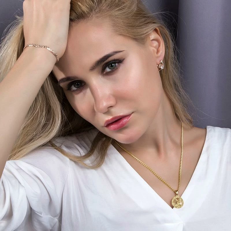 Kinky Cloth Zodiac Sign Gold Pendant Necklace Astrology 6 Kinky Cloth Zodiac Sign Gold Pendant Necklace Astrology